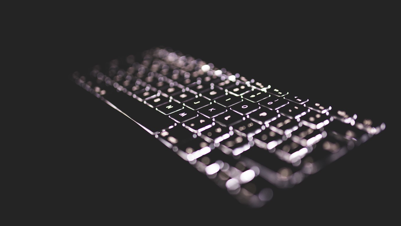 Software developer keyboard backlit