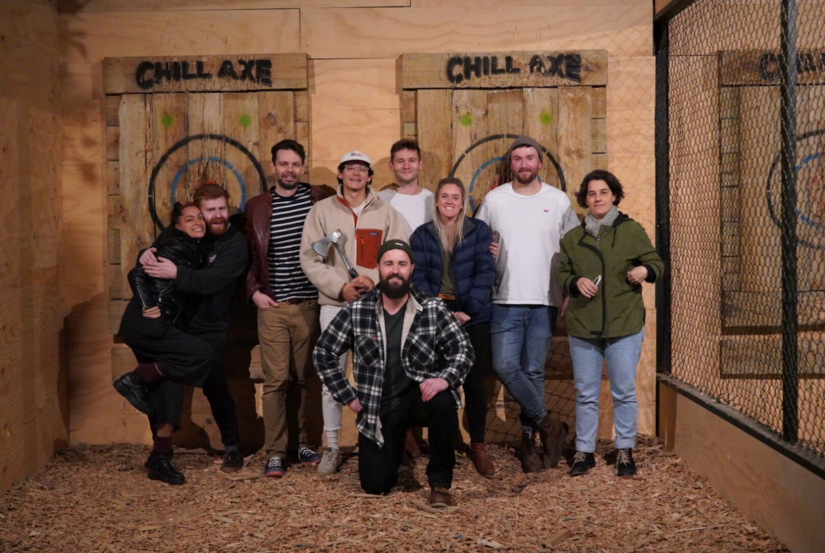 Experience Design team at Chill Axe Throwing