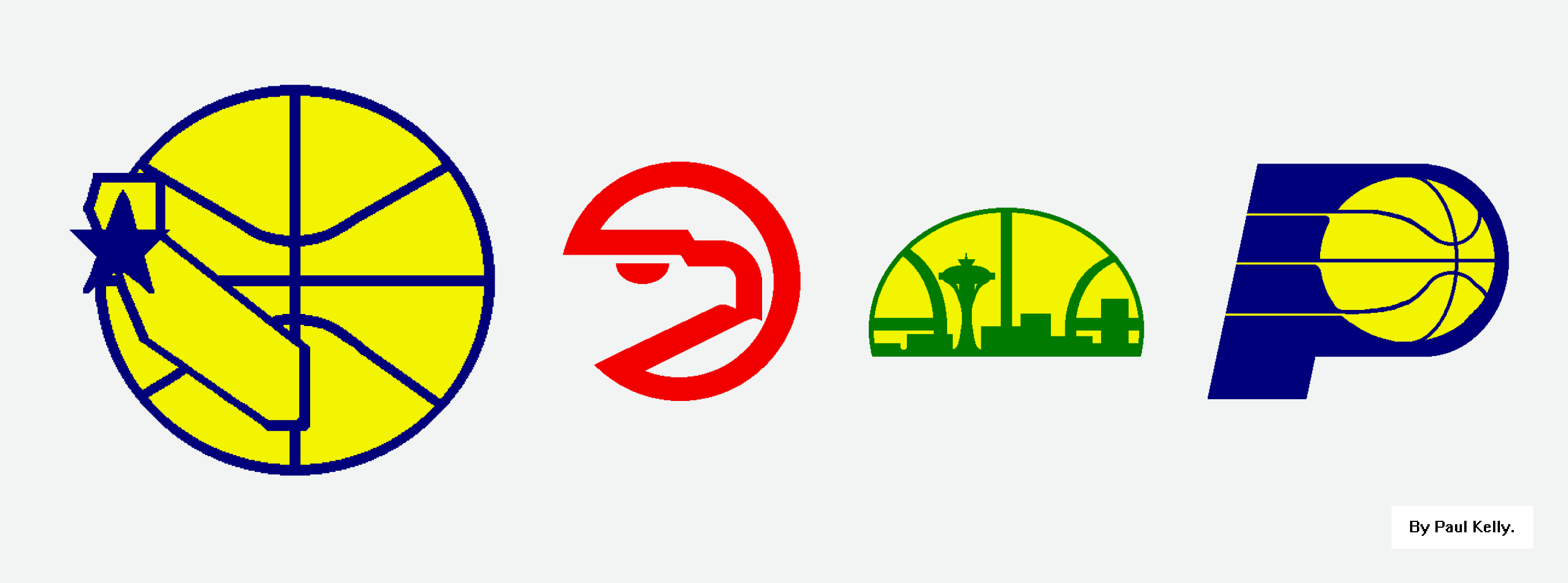 NBA team logos recreated with MS Paint circa 1994.