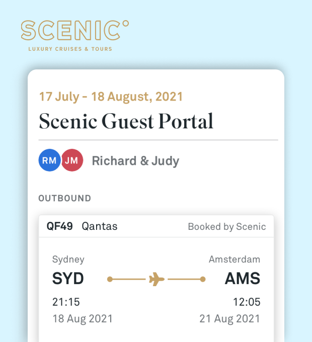 Scenic cruises booking portal