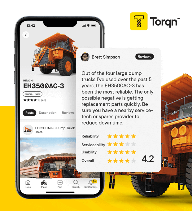 Torqn mobile app screens